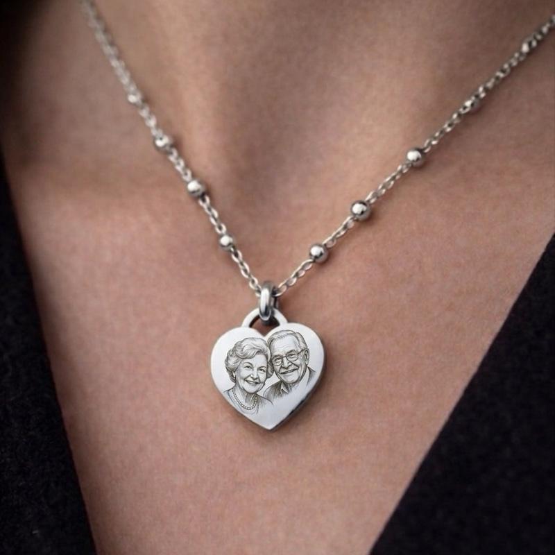 Collana con Targhetta Personalizzata con Foto per Persone e Animali Design Unico e Dettagliato