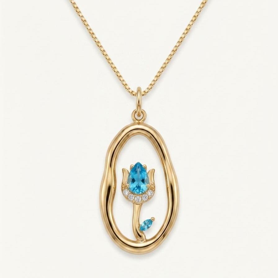 Collana Tulip: L’Eleganza Floreale Racchiusa in un Ovale