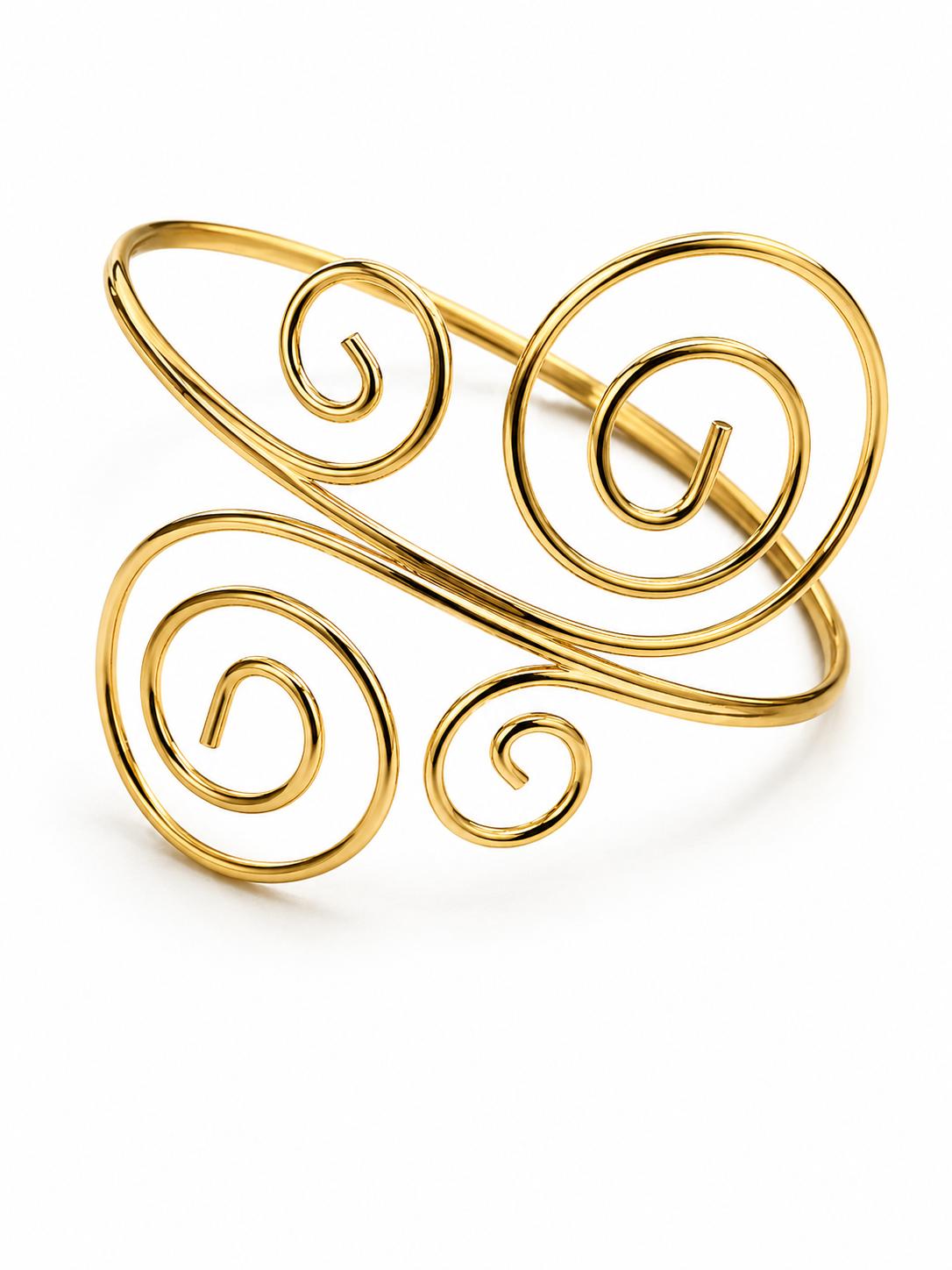 Bracciale cuff Spiral acciaio