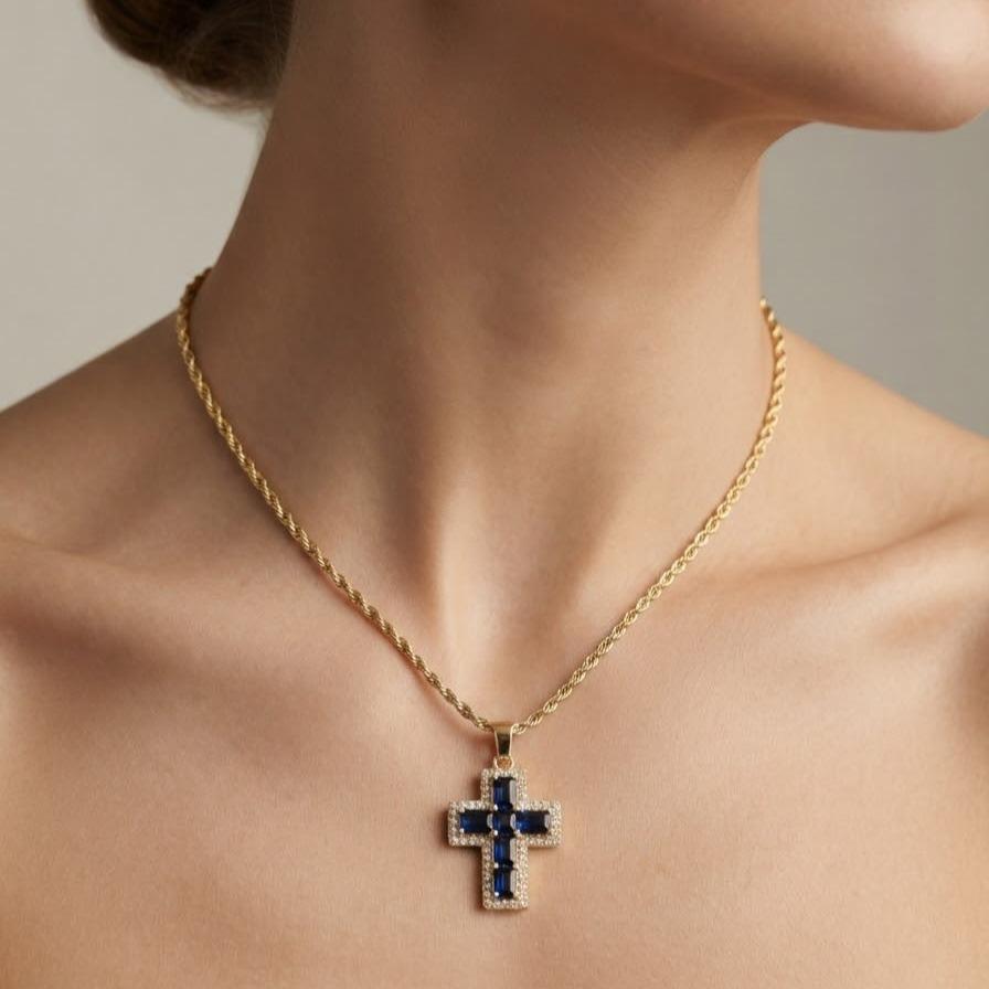 Collana Aura in acciaio e cristalli