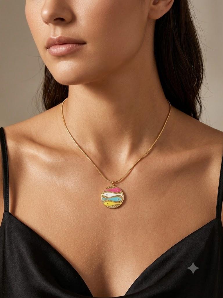 Collana Pesciolini portafortuna in acciaio