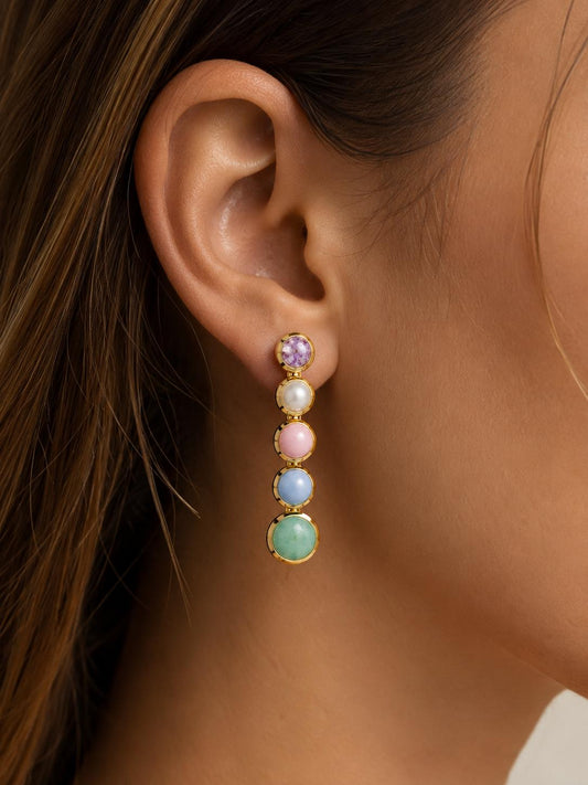 Orecchini Gemma Pastel in acciaio 316L