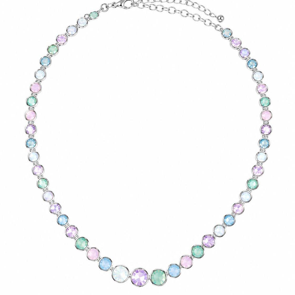Collana Gemma Pastel in acciaio inossidabile e strass