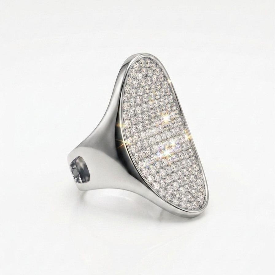 Anello Iconyc Acciaio e Pavè di zirconi