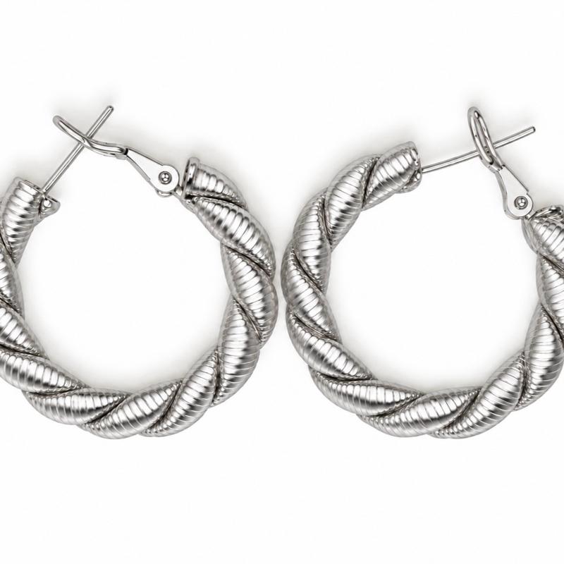 Orecchini Twist in acciaio inossidabile