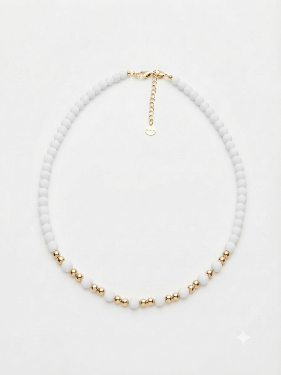 Collana Capri acciaio e perline