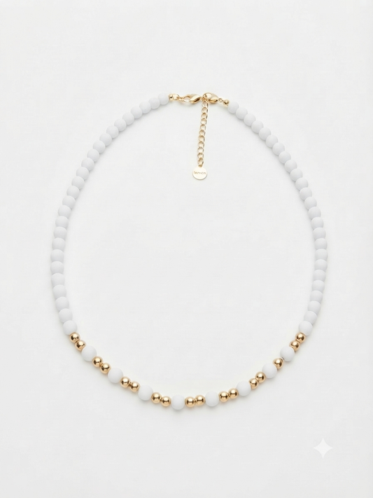Collana Capri acciaio e perline