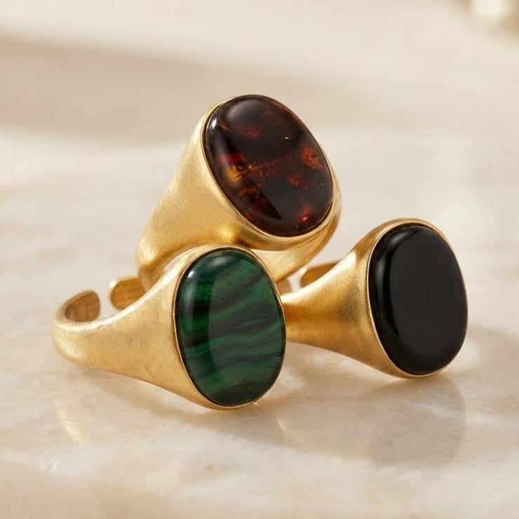 Anello Enigma regolabile in acciaio inossidabile
