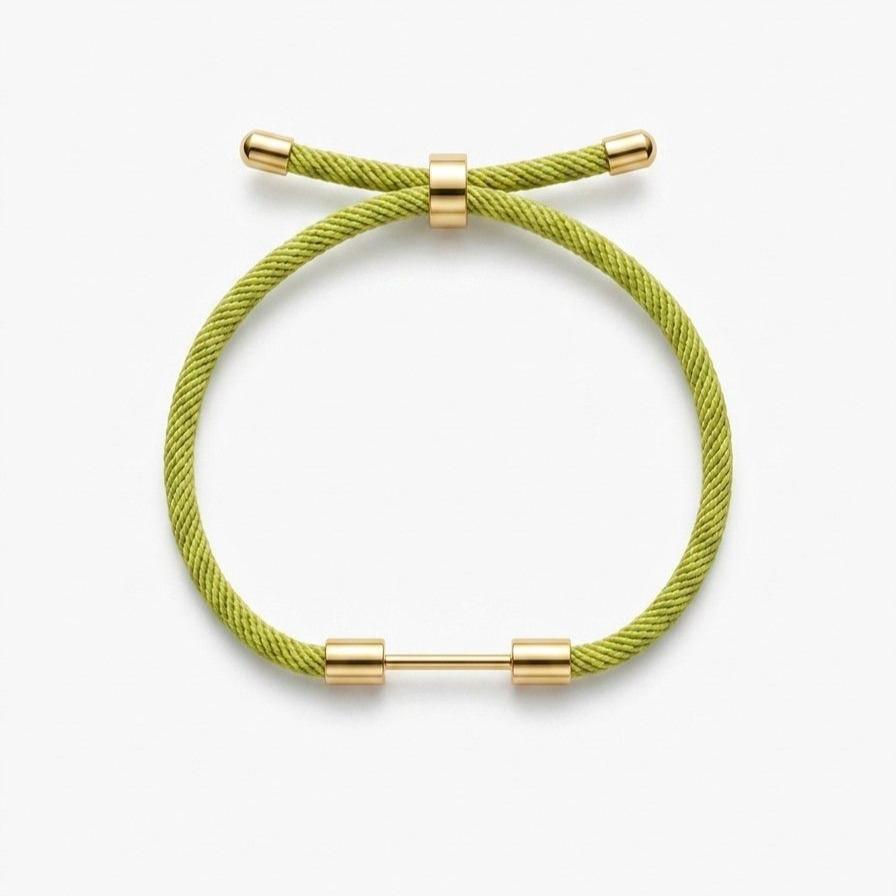 Bracciale Componibile in Corda e Acciaio fino a 4 Charms Ideale per Stile Unico senza Charms