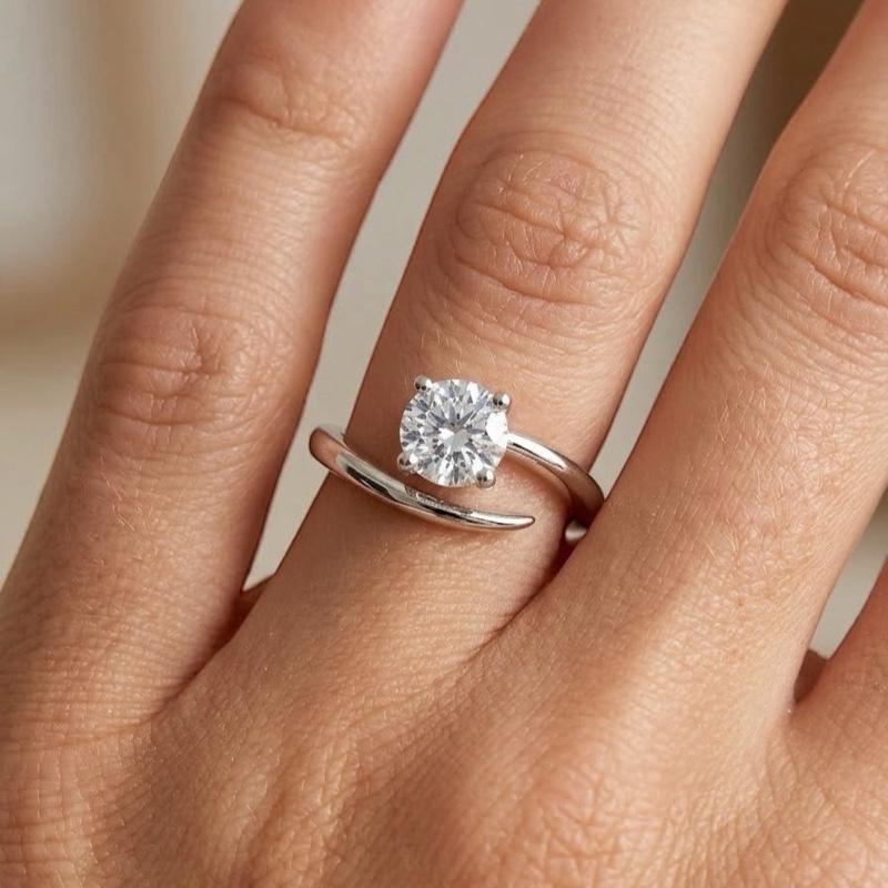 Anello Incanto Argento 925 con Zircone Elegante e Brillante per Occasioni Speciali in Scatola di Lusso