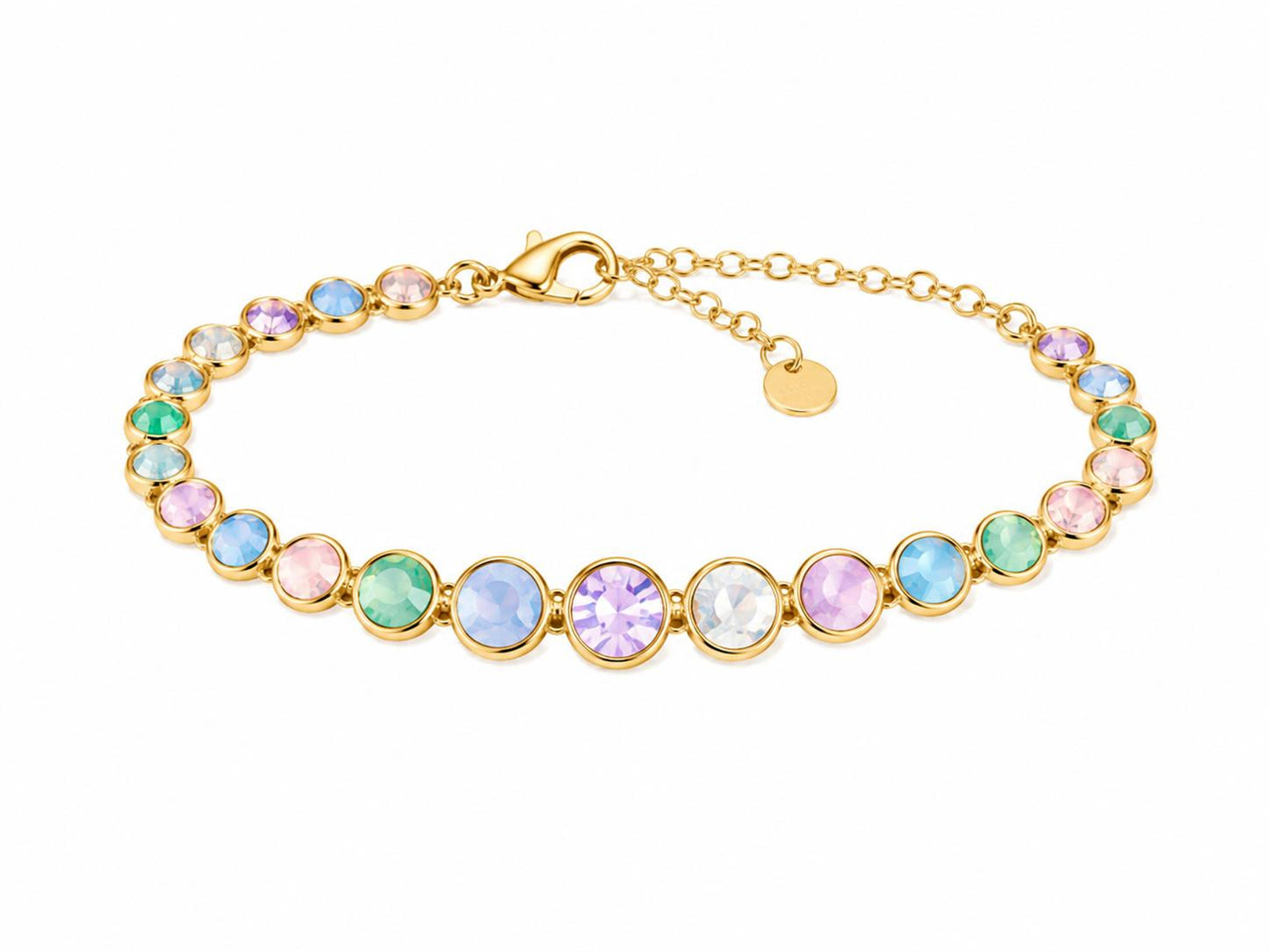 Bracciale Gemma Pastel in acciaio inossidabile e strass