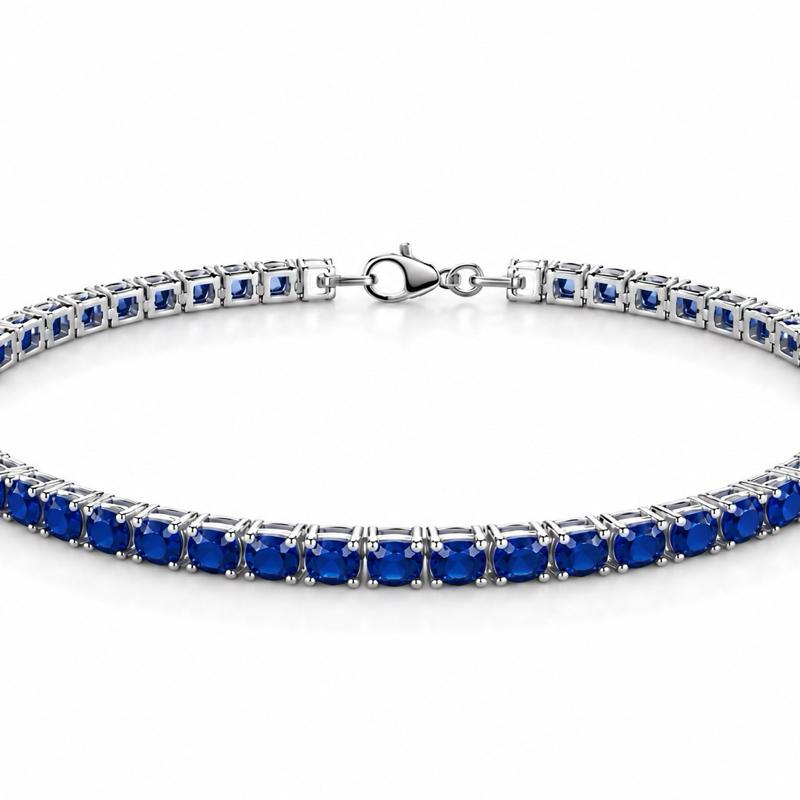 Bracciale tennis pastel in acciaio e strass