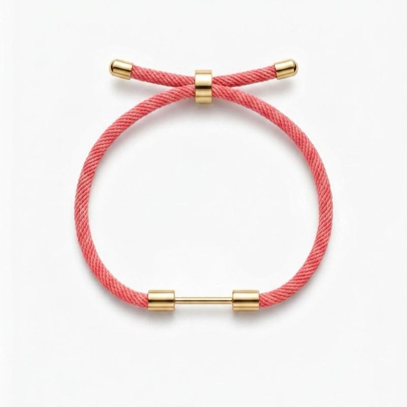 Bracciale Componibile in Corda e Acciaio fino a 4 Charms Ideale per Stile Unico senza Charms