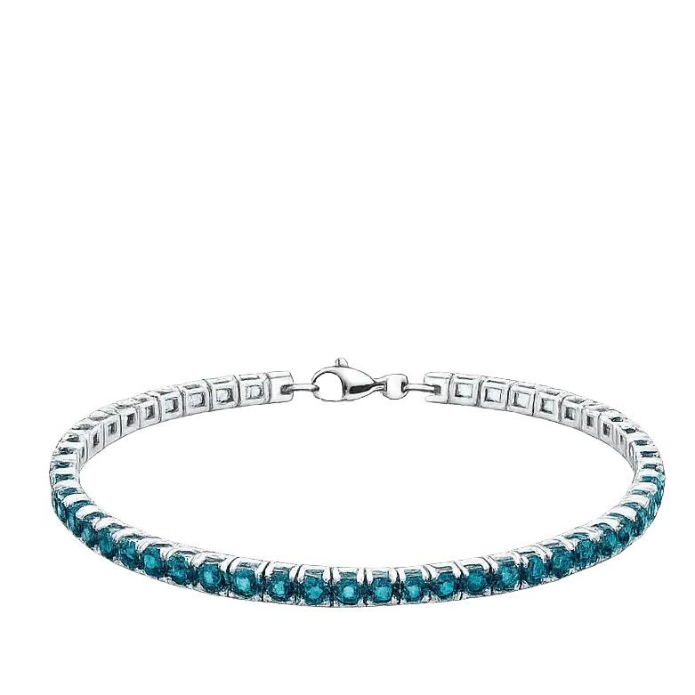 Bracciale tennis pastel in acciaio e strass