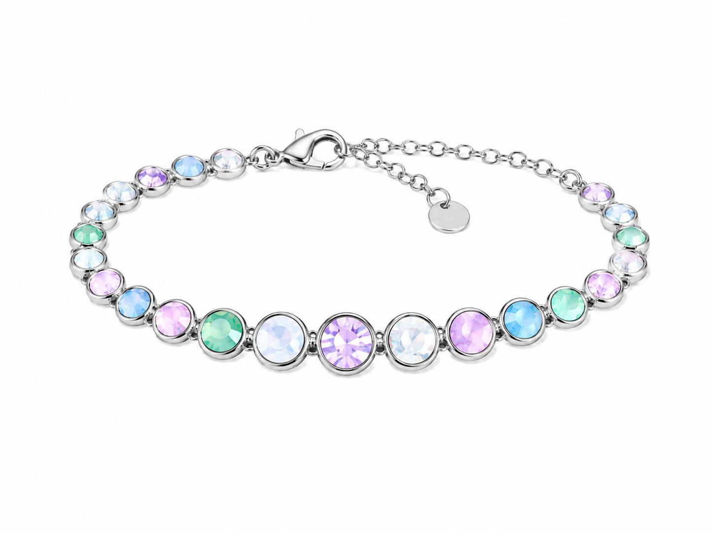 Bracciale Gemma Pastel in acciaio inossidabile e strass