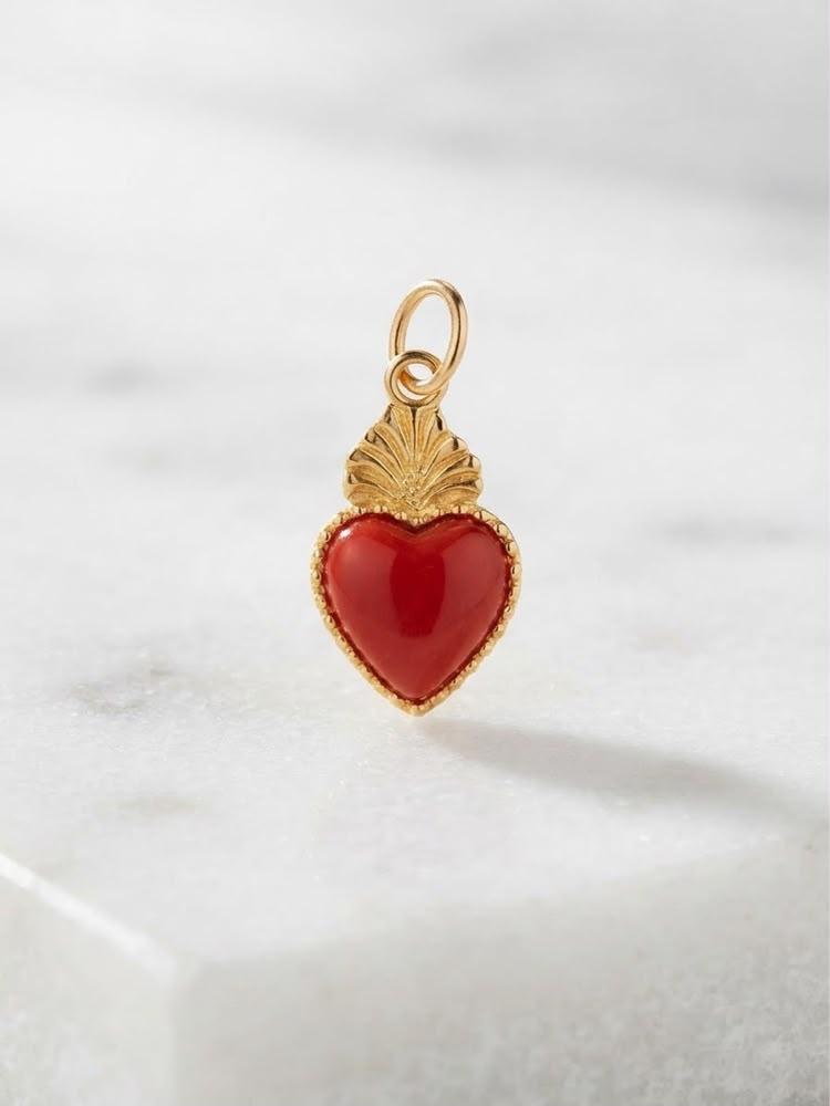 Charm Cuore Sacro in acciaio