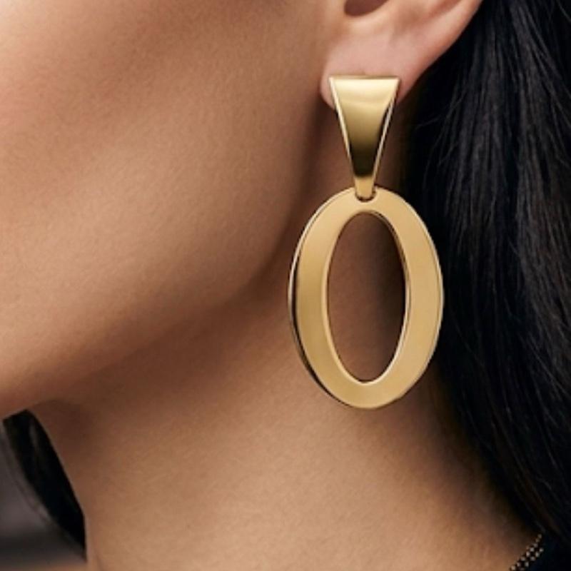 Orecchini Eclipse Collezione Golden in Acciaio con Design Elegante e Moderno per un Look Raffinato