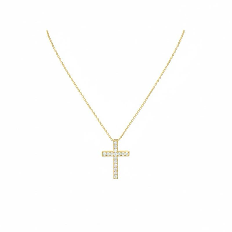 Collana PENELOPE con Pendente a Croce in Cubic Zirconia Gioiello Raffinato e Scintillante per Ogni Occasione Eleganza e Luminosità