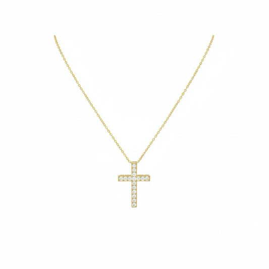 Collana PENELOPE con Pendente a Croce in Cubic Zirconia Gioiello Raffinato e Scintillante per Ogni Occasione Eleganza e Luminosità