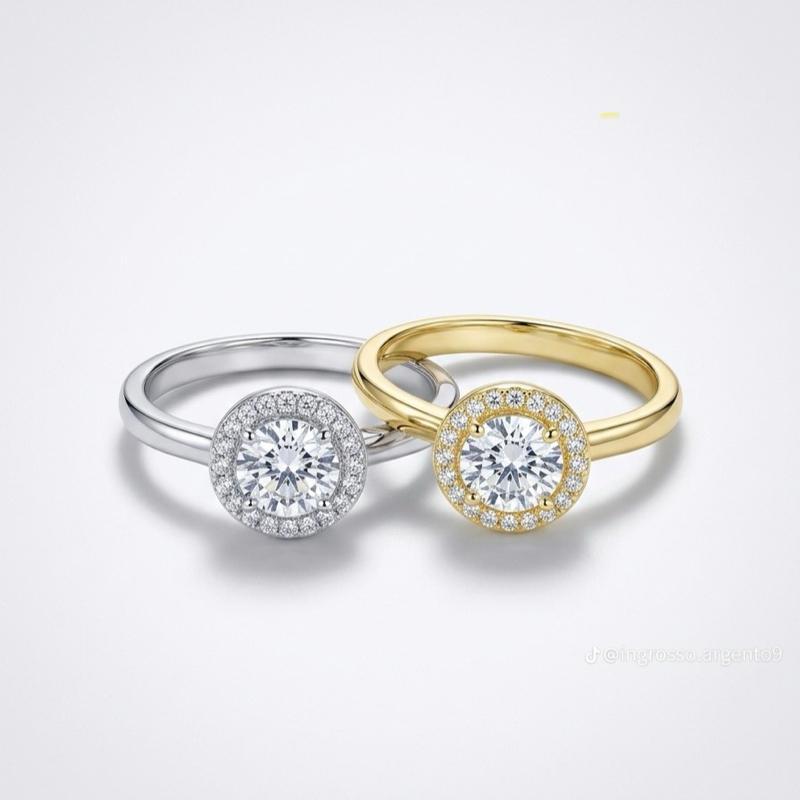 Anello Bagliore Argento 925 regolabile con Dettagli Brillanti e Design Elegante per Occasioni Speciali