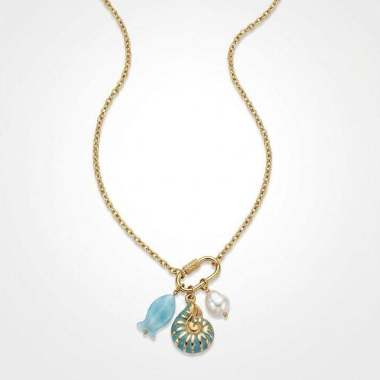Collana Clori in acciaio con charms gia inclusi per un look di tendenza