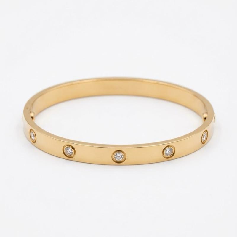Bracciale Elettra in Acciaio Inox con Zirconi Incastonati Design Rigido per Vari Stili di Abbigliamento Elegante e Versatile