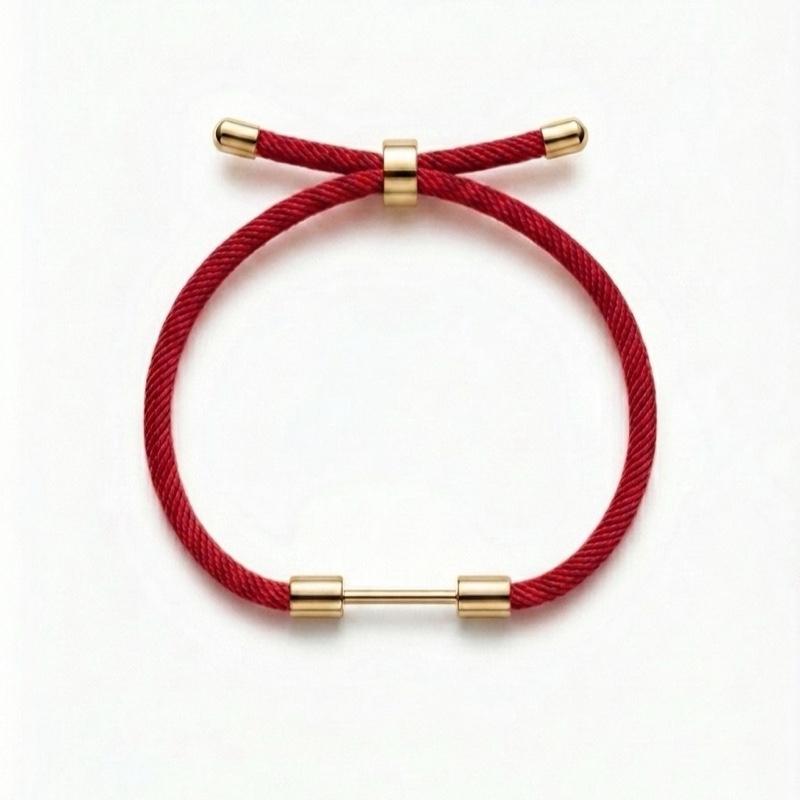 Bracciale Componibile in Corda e Acciaio fino a 4 Charms Ideale per Stile Unico senza Charms