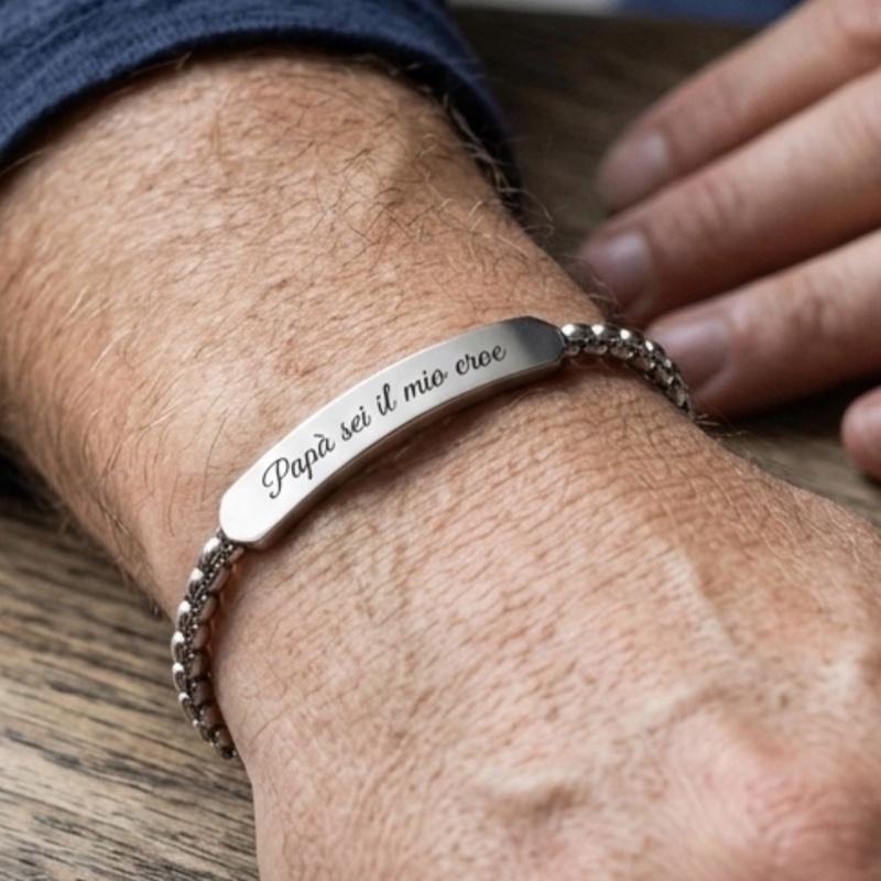 Bracciale in Acciaio Inox da personalizzare con Incisione