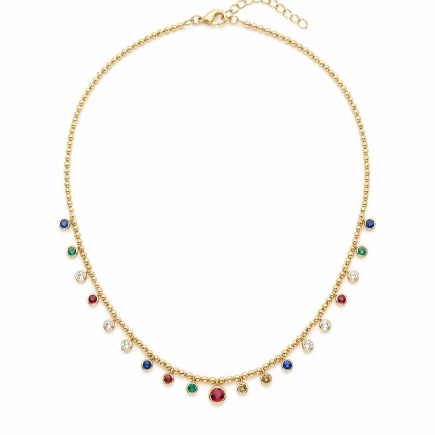 Collana Aurelia in acciaio e zirconi
