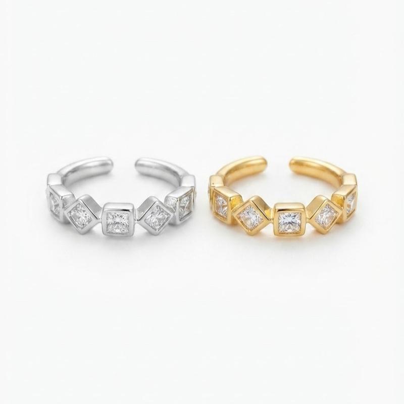 Anello Lùmina in Acciaio e Zirconi con Design Elegante e Moderno per Ogni Occasione