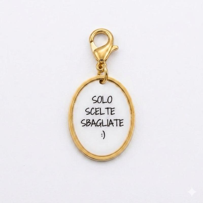 Charms con moschettone in acciaio inossidabile adatte ad ogni tipo di collana o bracciale