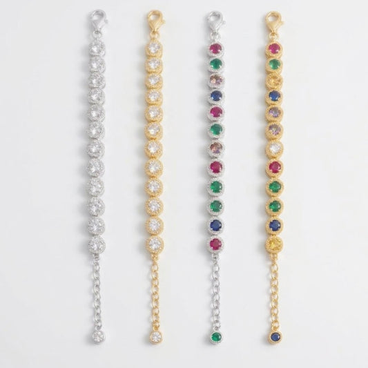 Bracciale Musa acciaio e zirconi
