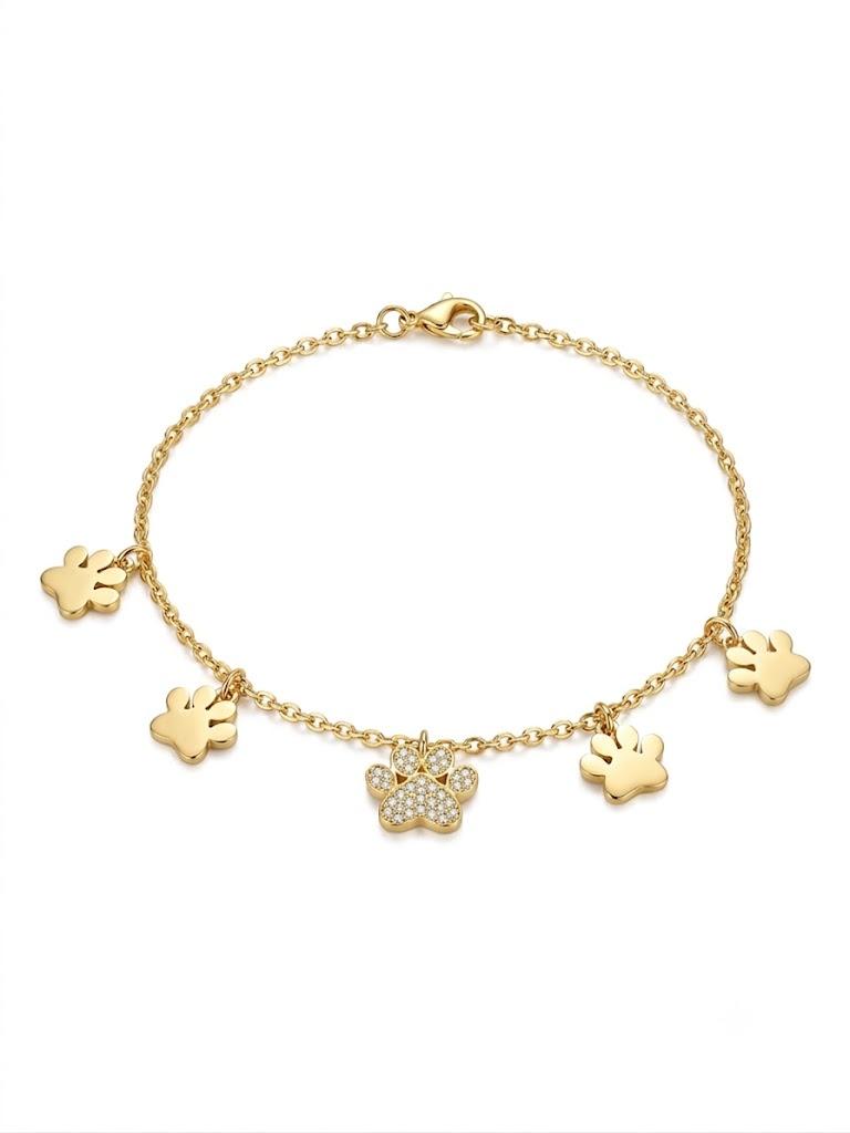 Bracciale Fido in acciaio con charms zampetta