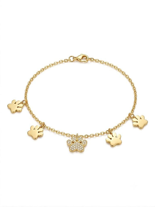 Bracciale Fido in acciaio con charms zampetta
