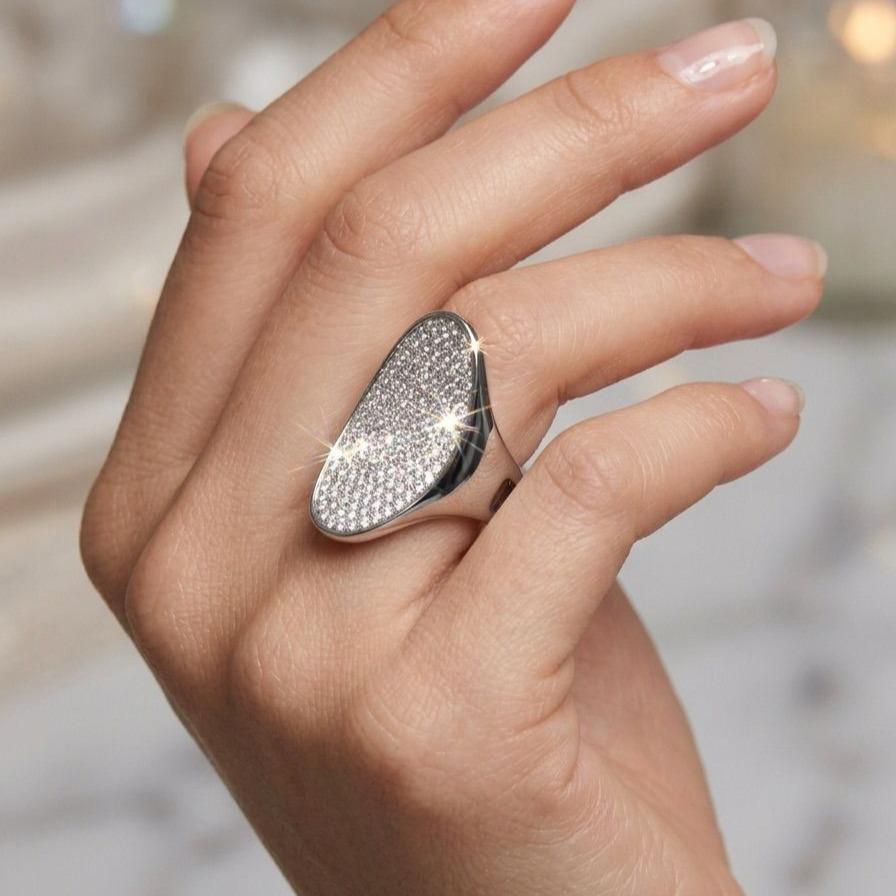 Anello Iconyc Acciaio e Pavè di zirconi