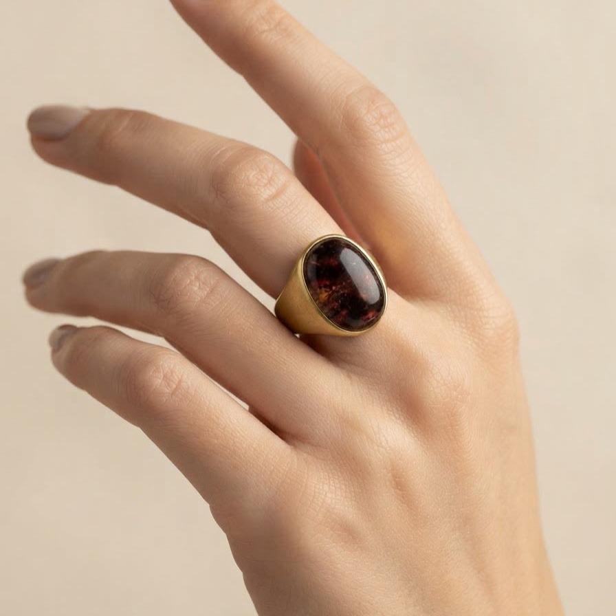 Anello Enigma regolabile in acciaio inossidabile