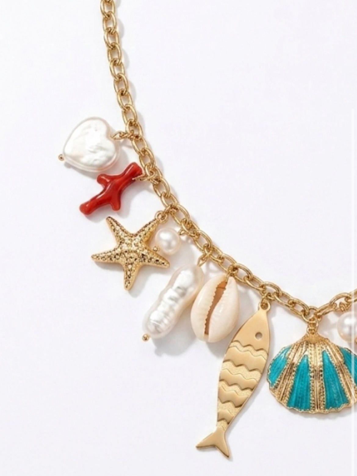 Collana Ursula acciaio e charm