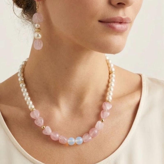Parure Petali di perla Collezione artigianale