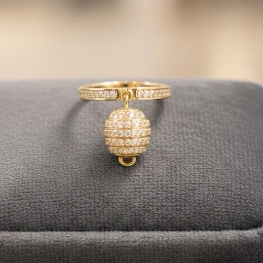 Anello Regolabile Chime & Shine in Acciaio con Zirconi Elegante e Brillante per Donna