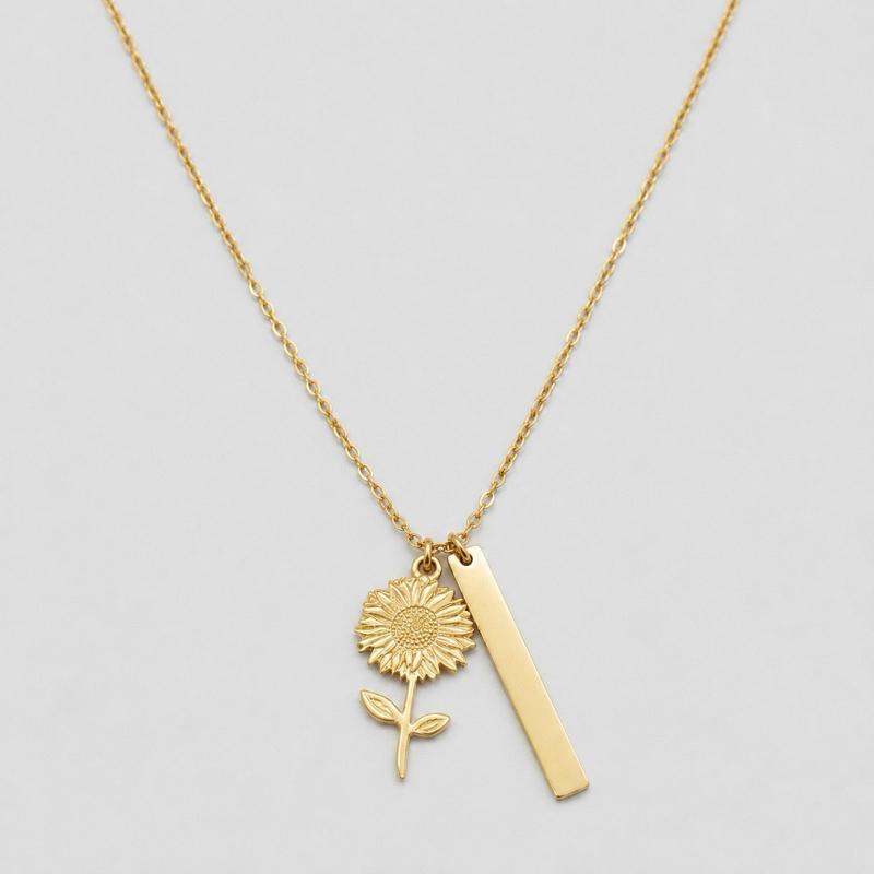 Collana Girasò in Acciaio Inossidabile Personalizzabile con Incisione per un Design Unico e Elegante