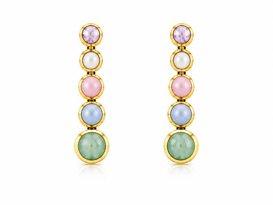 Orecchini Gemma Pastel in acciaio 316L