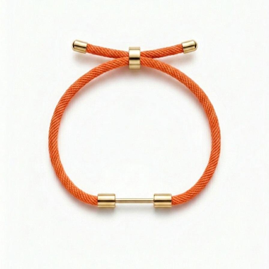 Bracciale Componibile in Corda e Acciaio fino a 4 Charms Ideale per Stile Unico senza Charms
