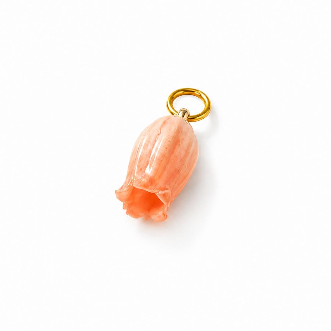 Charm bocciolo di Campanella vero fiore essiccato e resinato con base in acciaio perfetto per collane, orecchini, bracciali