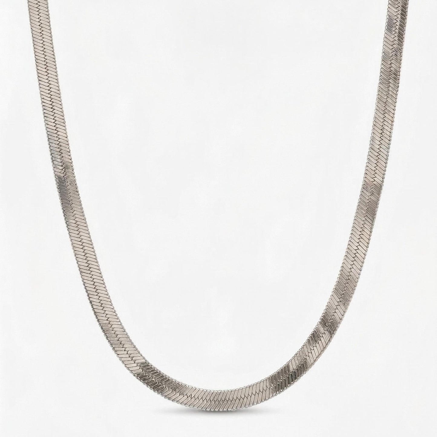 Collana Snake Acciaio Inox 316L Effetto Seta Minimalismo Moderno Gold e Silver Lucida a Specchio Ideale per Layering