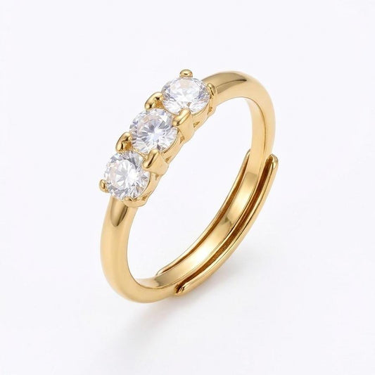 Anello Trilogy Regolabile Nadir – Disponibile in silver e gold