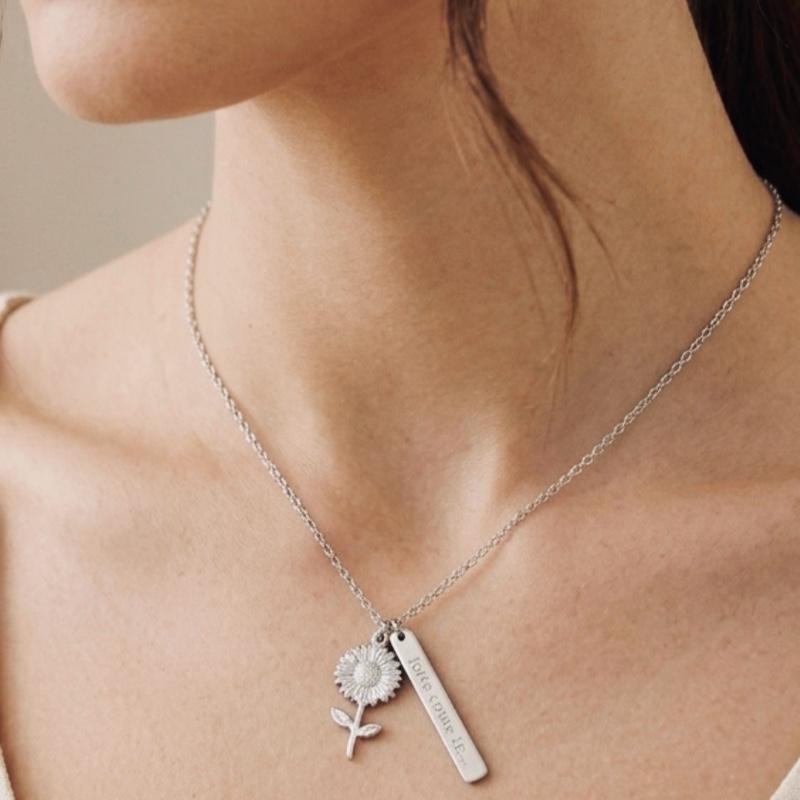 Collana Girasò in Acciaio Inossidabile Personalizzabile con Incisione per un Design Unico e Elegante