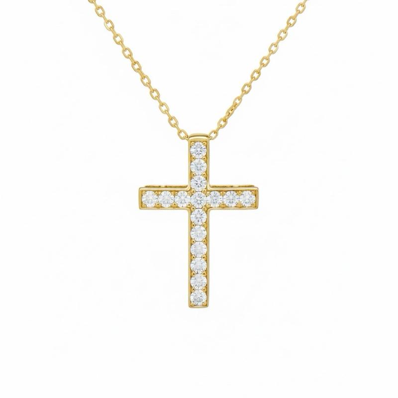 Collana PENELOPE con Pendente a Croce in Cubic Zirconia Gioiello Raffinato e Scintillante per Ogni Occasione Eleganza e Luminosità