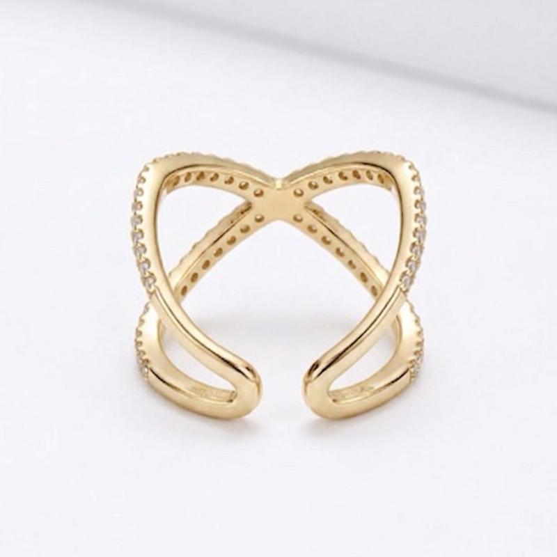 Anello Purezza in Acciaio con Pave' di Zirconi regolabile Elegante e Raffinato per Ogni Occasione Gioiello di Moda