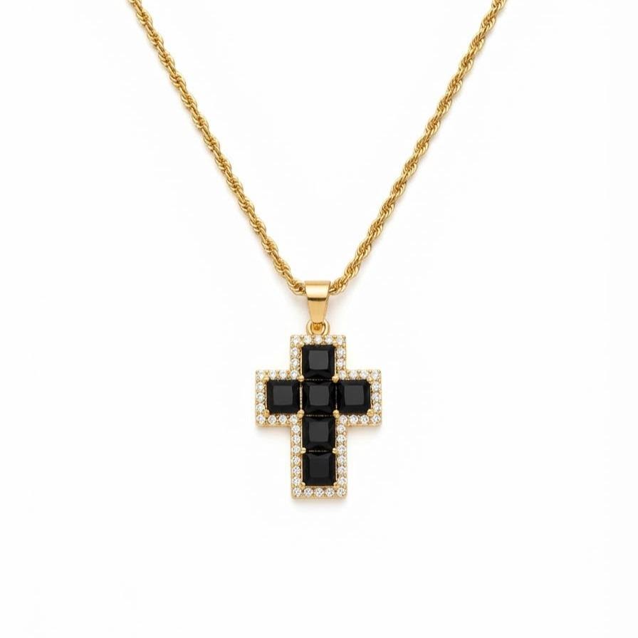 Collana Aura in acciaio e cristalli
