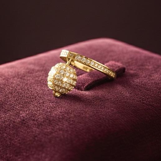 Anello Regolabile Chime & Shine in Acciaio con Zirconi Elegante e Brillante per Donna